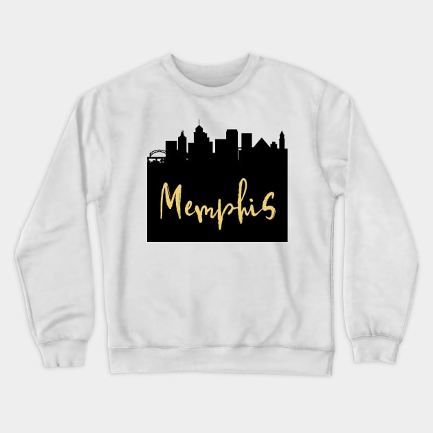 MEMPHIS TENNESSEE DESIGNER SILHOUETTE SKYLINE ART Crewneck Sweatshirt by deificusArt